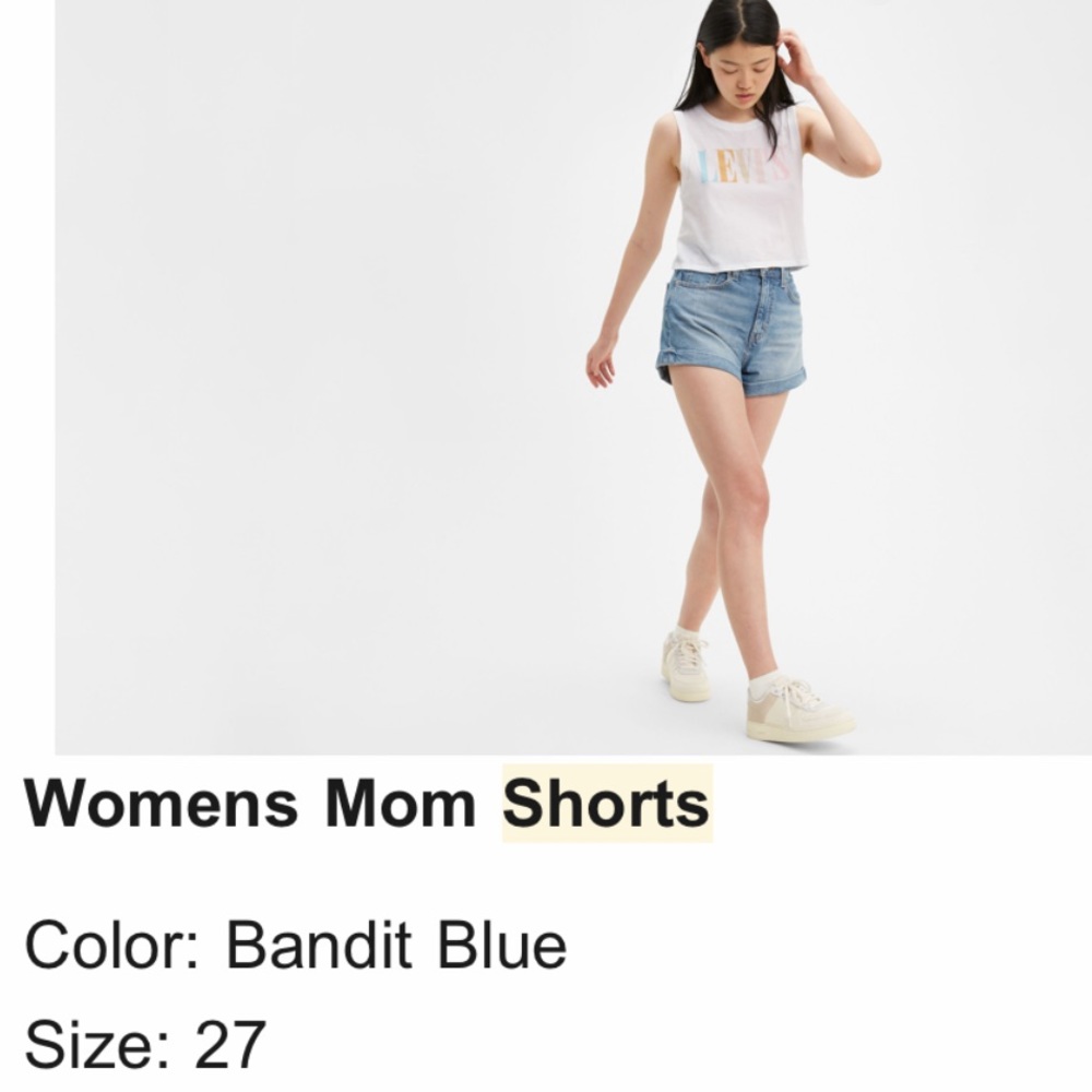 BNWT Levi’s mom shorts